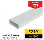 3m PVC Trunking 100 x 40mm