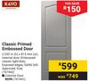 Kayo Classic Primed Embossed Door 767442