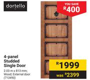 Dortello 4-Panel Studded Single Door 713490