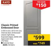 Kayo Classic Primed Embossed Door 767442