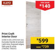 Kayo Print Craft Interior Door