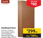 Kayo Hardboard Door-813mm x 2032m Each