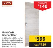Kayo Print Craft Interior Door