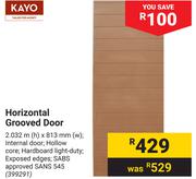 Kayo Hardboard Grooved Door