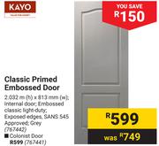 Kayo Colonist Primed Embossed Door
