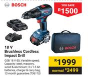 Bosch 18V Brushless Cordless Impact Drill