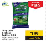 Protek 10Kg Lawn & Foliage Fertiliser 7:1:3