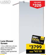 Luna Shower Screen 1.9m x 900mm x 8mm