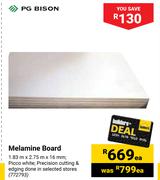 PG Bison Melamine Board 1.83m x 2.75M x 16mm-Each