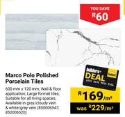 Marco Polo Polished Porcelain Tiles-Per Sqm
