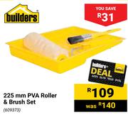 Builders 225mm PVA Roller & Brush Set