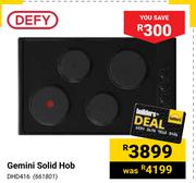 Defy Gemini Solid Hob DHD416