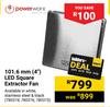Powerworx 101.6mm(4") LED Square Extractor Fan
