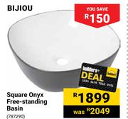 BIJIOU Square Onyx Free-Standing Basin