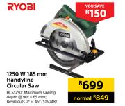 Ryobi 1250W 185mm Handyline Circular Saw