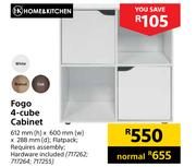 Home & Kitchen Fogo 4 Cube Cabinet-612mm (h) x 600mm (w) x 288mm (d)