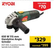 Ryobi 650W 115mm Handyline Angle Grinder