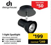 Designhouse 2 Light Matt Black Spotlight