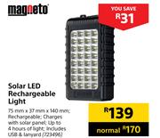 Magneto Solat LED Rechargeable Light 75mm x 37mm x 140mm