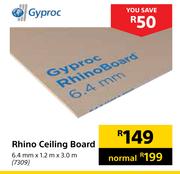 Gyproc Rhino Ceiling Board 6.4mm x 1.2m x 3.0m