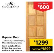 Swartland 8 Panel Door 2.032m (h) x 813mm (w)