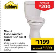 Builders Miami Close Coupled Front Flush Toilet Suite