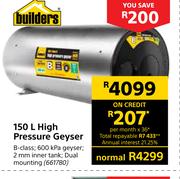 Builders 150L High Pressure Geyser