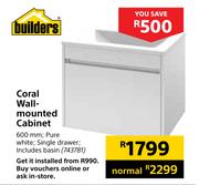 Builders Coral Wall Mounted Cabinet