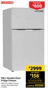 Goldair 130Ltr Double Door Fridge Freezer GDD-130