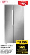 Defy 559Ltr Side-By-Side Fridge/Freezer DFF436