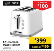 Eiger 1.7L Romana Plastic Toaster