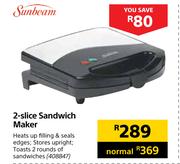 Sunbeam 2 Slice Sandwich Maker