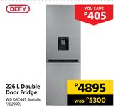 Defy 226L Double Door Metallic Fridge WD DAC449