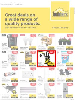 Builders Botswana : Great Deals On A Wide Range Of Quality Products (25 April - 15 May 2023), page 1