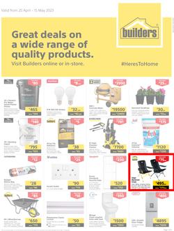Builders Botswana : Great Deals On A Wide Range Of Quality Products (25 April - 15 May 2023), page 1