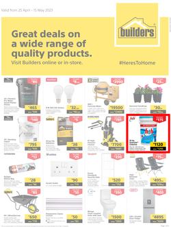 Builders Botswana : Great Deals On A Wide Range Of Quality Products (25 April - 15 May 2023), page 1