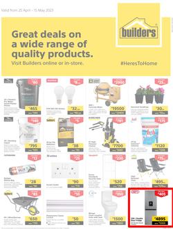 Builders Botswana : Great Deals On A Wide Range Of Quality Products (25 April - 15 May 2023), page 1