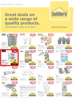 Builders Botswana : Great Deals On A Wide Range Of Quality Products (25 April - 15 May 2023), page 1