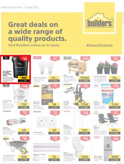 Builders Botswana : Great Deals On A Wide Range Of Quality Products (25 April - 15 May 2023), page 1