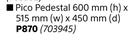 Home & Kitchen Pico Pedestal 600mm (h) x 515mm (w) x 450mm (d)