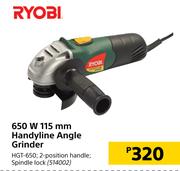 Ryobi 650W 115mm Handyline Angle Grinder HGT-50