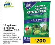 Pro Tek 10kg Lawn & Foliage Fertiliser 7:1:3