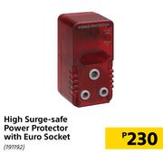 High Surge Safe Power Protector With Euro Socket
