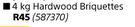 Living Out 4Kg Hardwood Briquettes