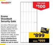 Xpanda DIY Econo Shootbolt Security Gate-2m (h) x 770mm (w)