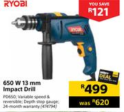 Ryobi 650W 13mm Inpact Drill