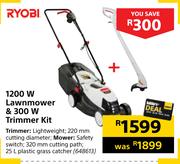 Ryobi 1200W Lawnmower & 300W Trimmer Kit