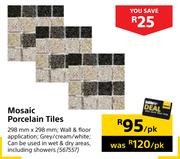 Mosaic Porcelain Tiles-298mm x 298mm Per Pack