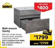 Builders Wall Mount Vanity