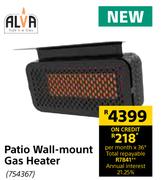 Alva Patio Wall Mount Gas Heater